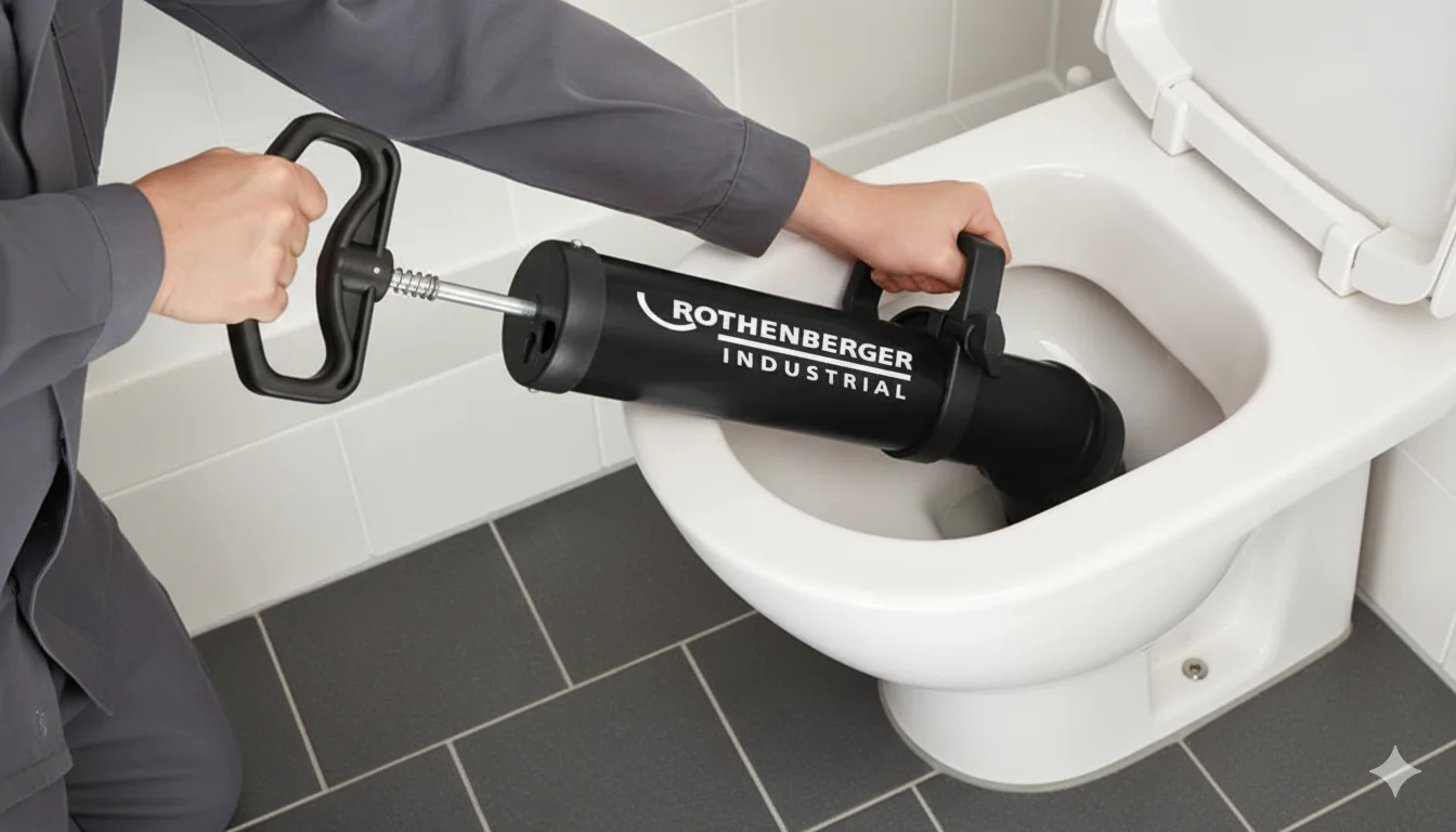 Outils professionnels pour débouchage de toilettes